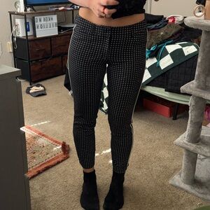 Women’s Black/Dark Blue Patterned Slacks